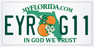 FL license plate EYRG11