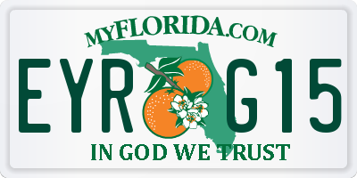 FL license plate EYRG15