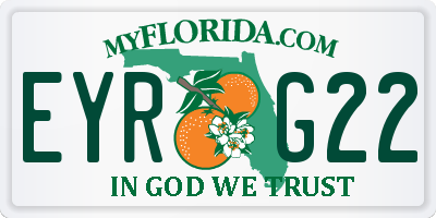 FL license plate EYRG22