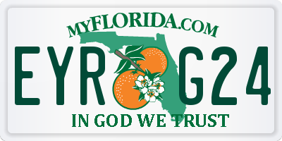FL license plate EYRG24
