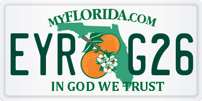 FL license plate EYRG26