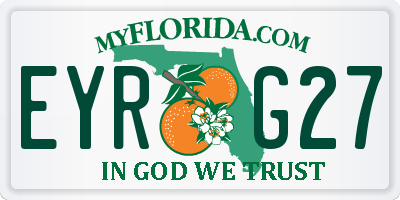 FL license plate EYRG27