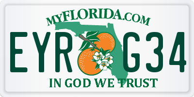 FL license plate EYRG34