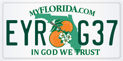 FL license plate EYRG37