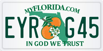 FL license plate EYRG45