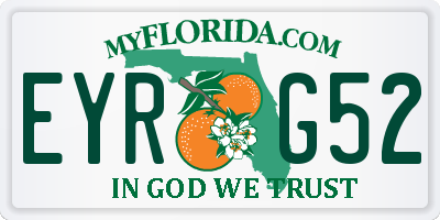 FL license plate EYRG52