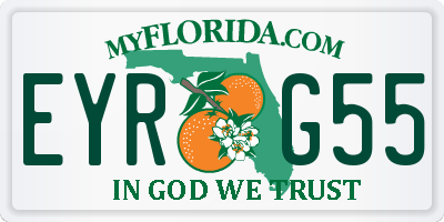 FL license plate EYRG55
