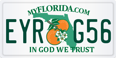 FL license plate EYRG56