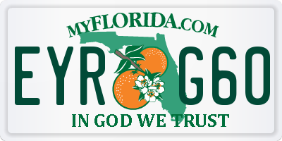 FL license plate EYRG60