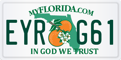 FL license plate EYRG61