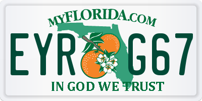 FL license plate EYRG67