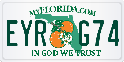 FL license plate EYRG74