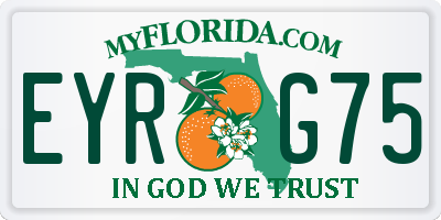 FL license plate EYRG75