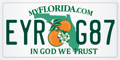 FL license plate EYRG87