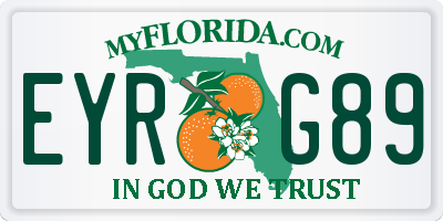 FL license plate EYRG89
