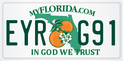 FL license plate EYRG91