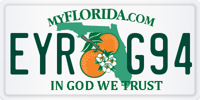 FL license plate EYRG94