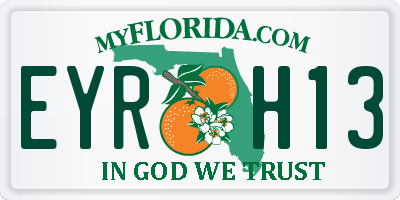 FL license plate EYRH13