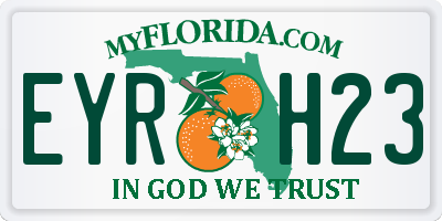 FL license plate EYRH23