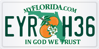 FL license plate EYRH36