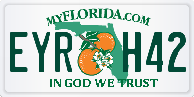 FL license plate EYRH42