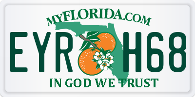 FL license plate EYRH68