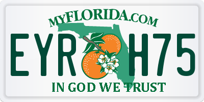 FL license plate EYRH75