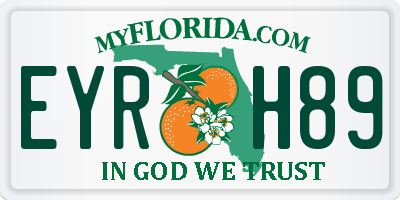 FL license plate EYRH89