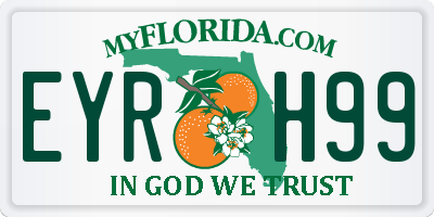 FL license plate EYRH99