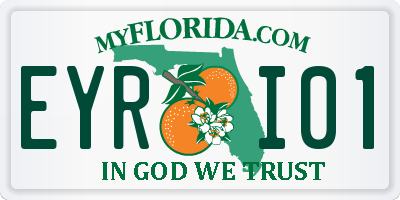 FL license plate EYRI01