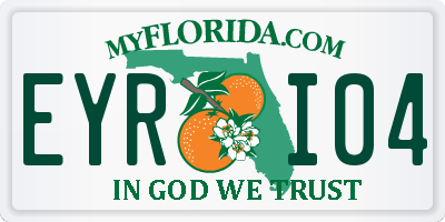 FL license plate EYRI04