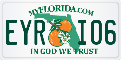 FL license plate EYRI06
