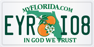FL license plate EYRI08