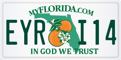 FL license plate EYRI14