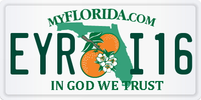 FL license plate EYRI16