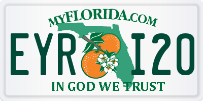 FL license plate EYRI20