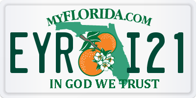 FL license plate EYRI21