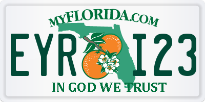 FL license plate EYRI23