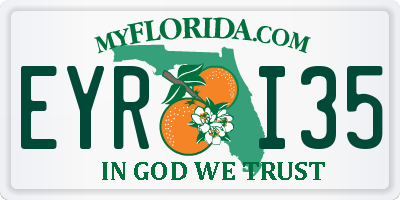 FL license plate EYRI35