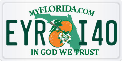 FL license plate EYRI40