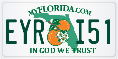 FL license plate EYRI51