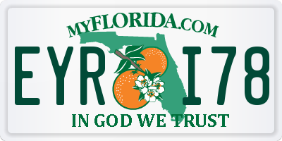 FL license plate EYRI78
