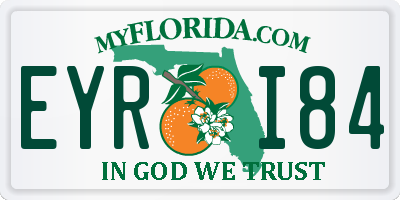 FL license plate EYRI84