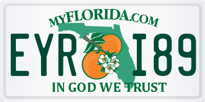 FL license plate EYRI89