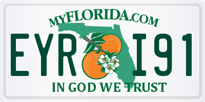 FL license plate EYRI91