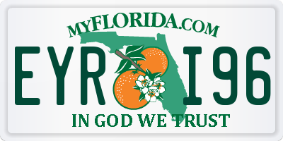 FL license plate EYRI96