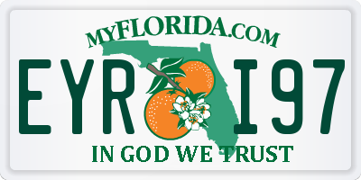 FL license plate EYRI97