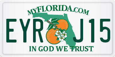 FL license plate EYRJ15