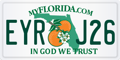 FL license plate EYRJ26