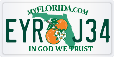 FL license plate EYRJ34